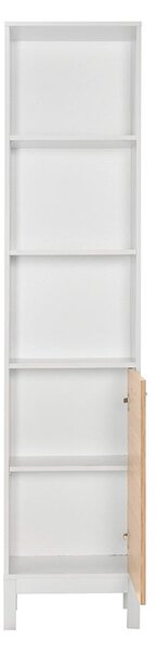 Biblioteca Adore London, 5 rafturi si usa, Alb, 45x202x26 cm