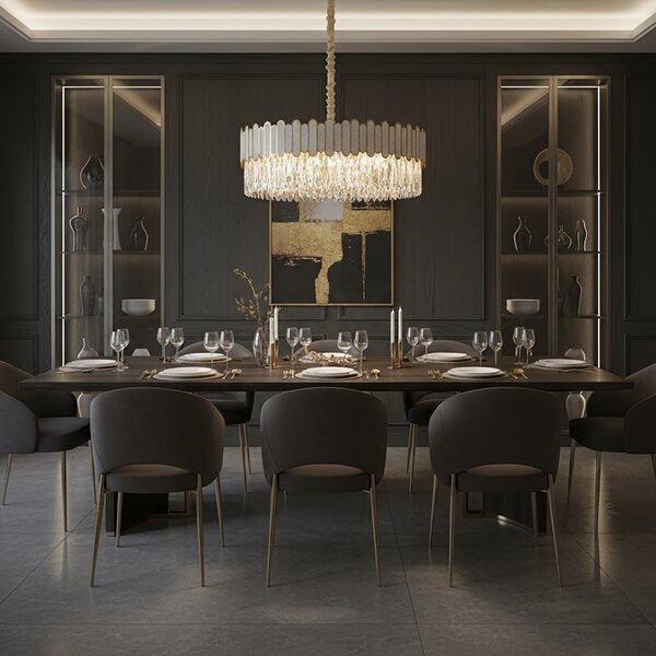 Lampă suspendată APP1747-8CP 60 cm Gold