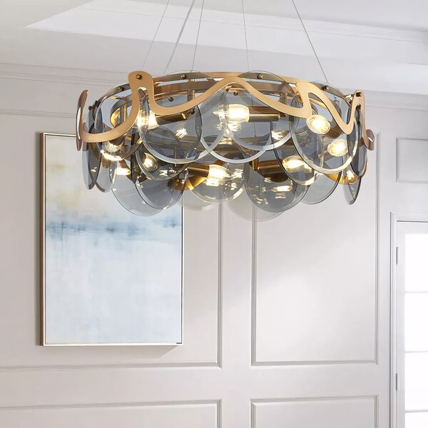 Lampă suspendată APP1545-8CP Brush Gold / Grey