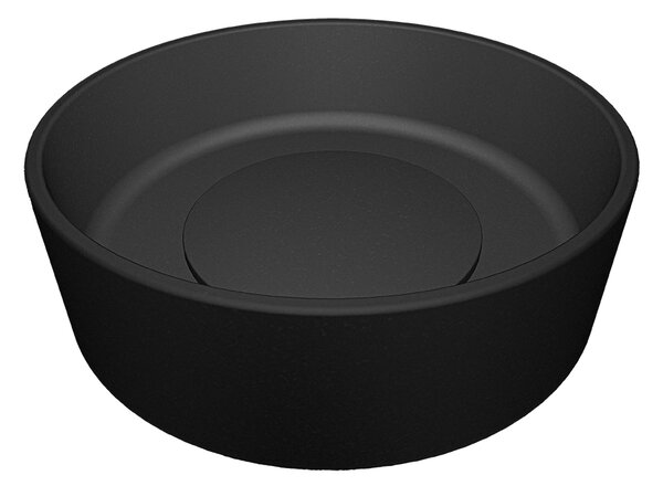 Laveo Perl, lavoar blat granit 360x360x115 mm, negru, LAV-VGP1710T