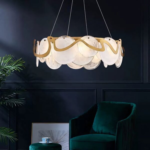 Lampă suspendată APP1544-8CP Brush Gold