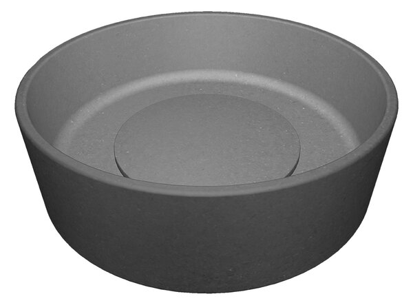 Laveo Perl, lavoar blat granit 360x360x115 mm, gri, LAV-VGP1510T