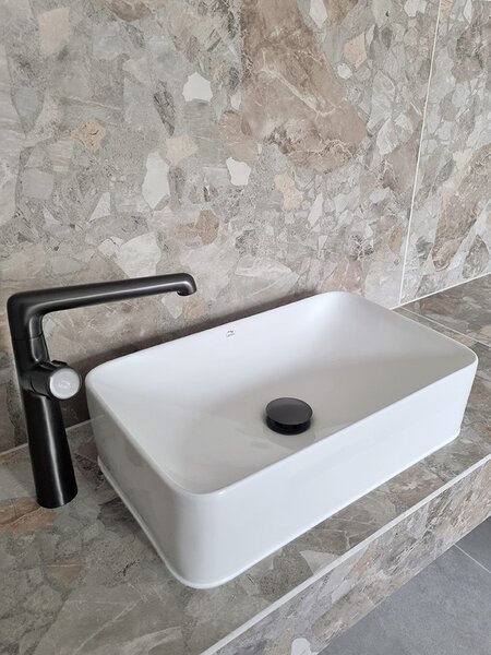 Laveo Kvadrato, lavoar blat 485x295x125 mm, alb lucios, LAV-VUK_6249