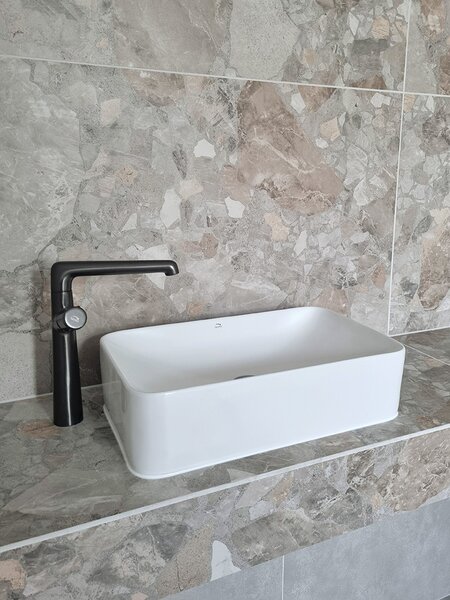 Laveo Kvadrato, lavoar blat 485x295x125 mm, alb lucios, LAV-VUK_6249