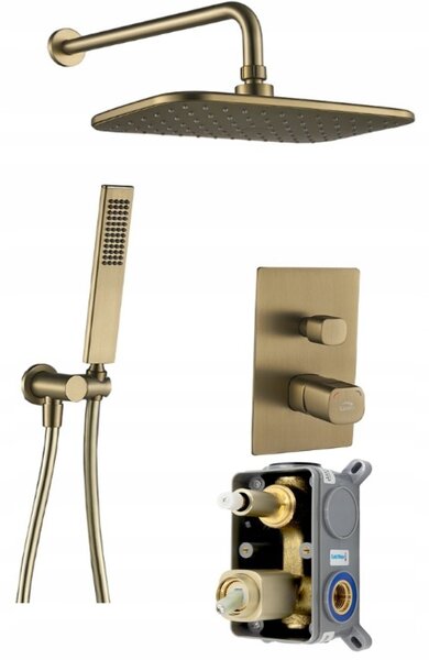 Laveo Tores, set de duș ascuns, auriu mat, LAV-BVT_G01P