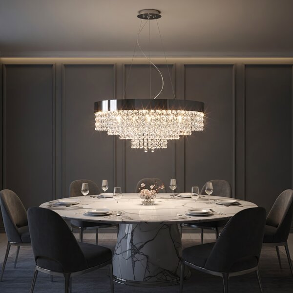 Lampă suspendată APP1786-16CP 60 cm Chrome
