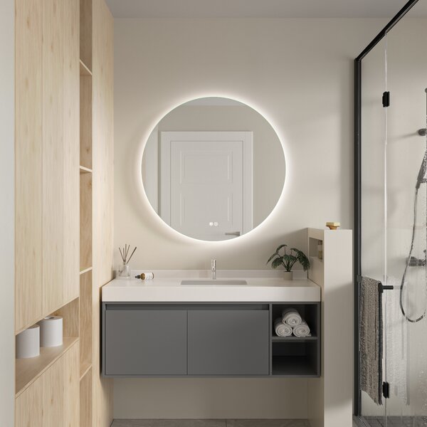 Erga Sofia, oglinda LED rotunda 100cm, 2415 lm, 3 culori deschise, ERG-V01-207-1010