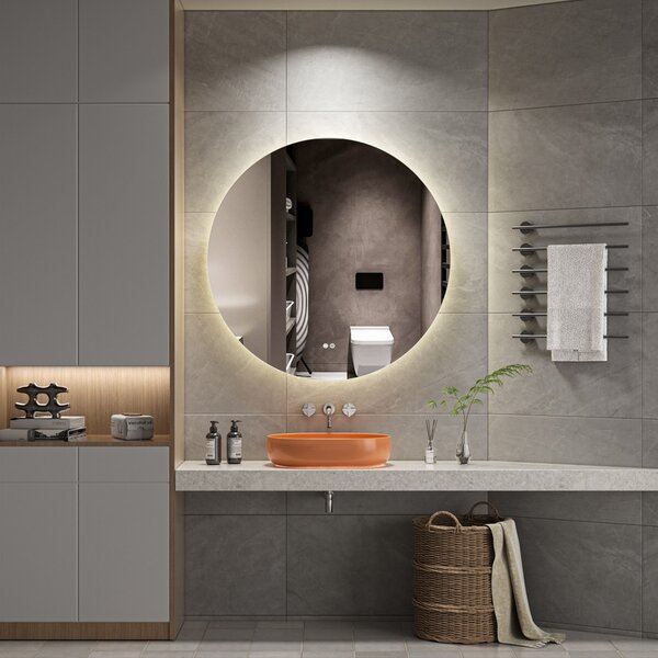 Erga Sofia, oglinda LED rotunda 100cm, 2415 lm, 3 culori deschise, ERG-V01-207-1010