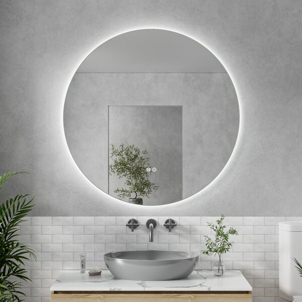 Erga Sofia, oglinda LED rotunda 100cm, 2415 lm, 3 culori deschise, ERG-V01-207-1010