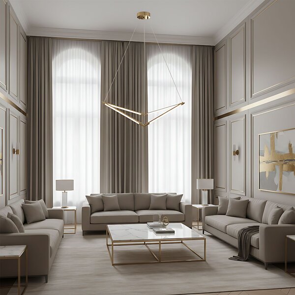 Lampă suspendată LED APP1776-CP Brush Gold