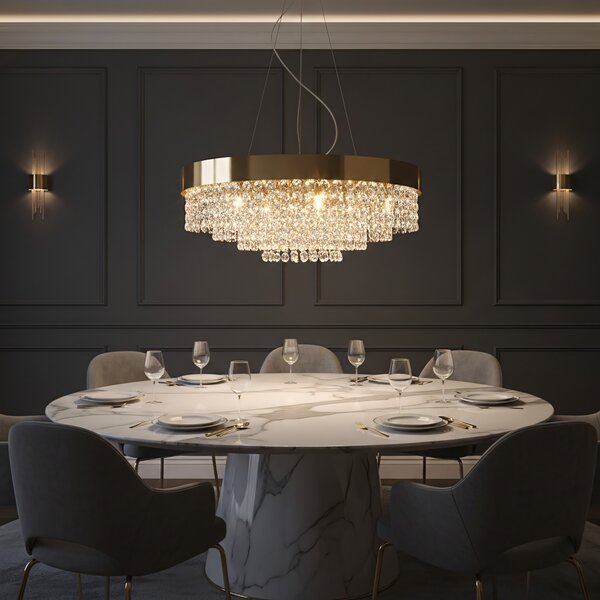 Lampă suspendată APP1787-16CP 60 cm Gold