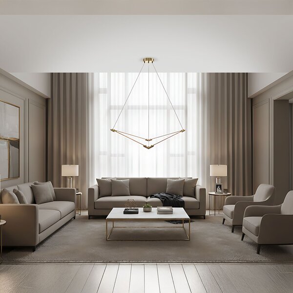 Lampă suspendată LED APP1776-CP Brush Gold
