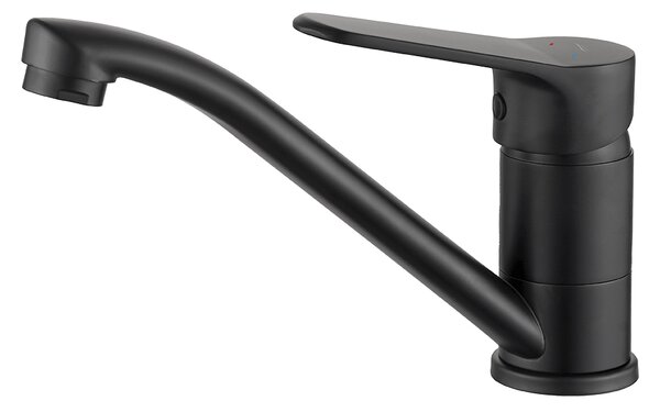 Kuchinox Atez, baterie lavoar cu duza mobila, negru mat, LAV-BTK_726D