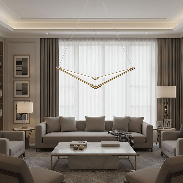Lampă suspendată LED APP1776-CP Brush Gold