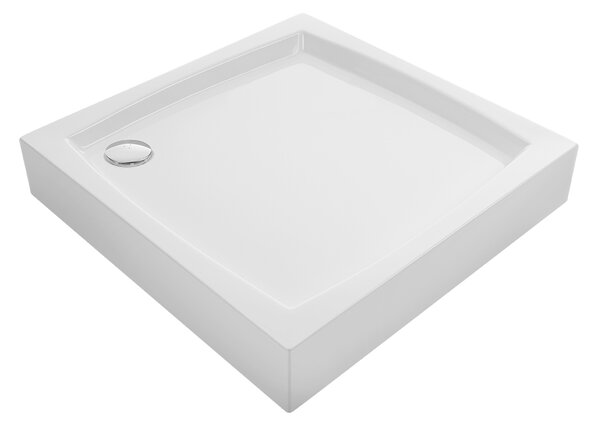 Laveo Desna, cadă de duș pătrată din acril 80x80x16 cm, alb, LAV-JBD_686K