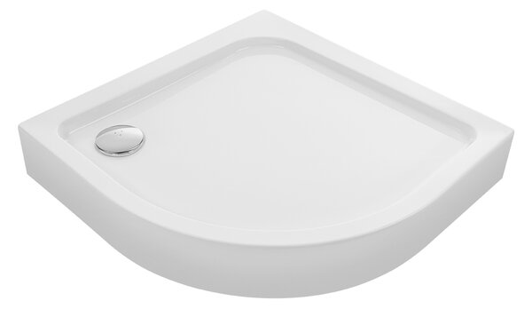 Laveo Desna, cadă de duș sfert de rotundă din acril 80x80x16 cm, alb, LAV-JBD_686Z