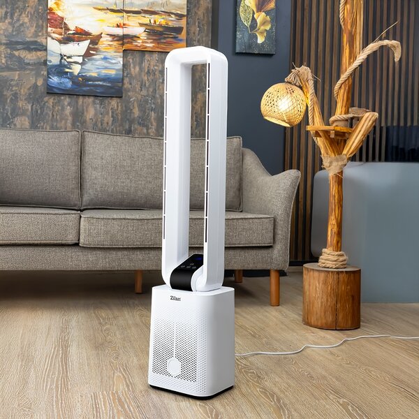 Ventilator turn fara palete ZILAN ZLN1085 - 50W BLDC, 12 viteze, timer 15h, telecomanda