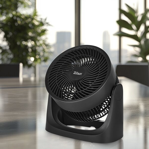 Ventilator de masa ZILAN ZLN7095 - 35W, 3 trepte, silentios, negru