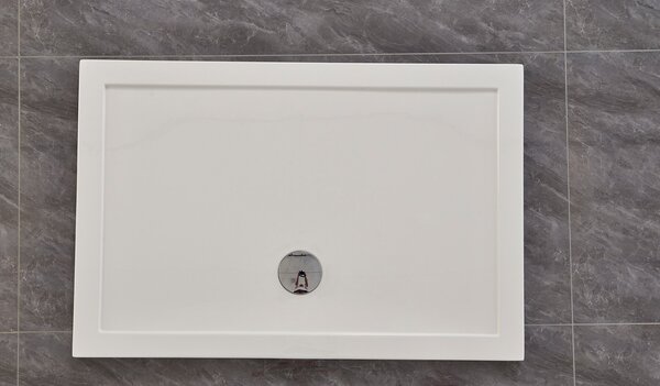 Erga Laos, cadă de duș dreptunghiulară 120x80x5cm, acril, alb lucios, ERG-V06-ACR-8012S-WH-CR