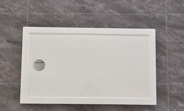 Erga Laos, cadă de duș dreptunghiulară 140x70x5cm, acril, alb lucios, ERG-V06-ACR-7014S-WH-CR