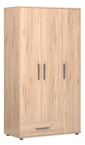 Dulap Haine Adore Trendline, 3 usi, 1 sertar, Alb - Stejar, 103x187x52 cm