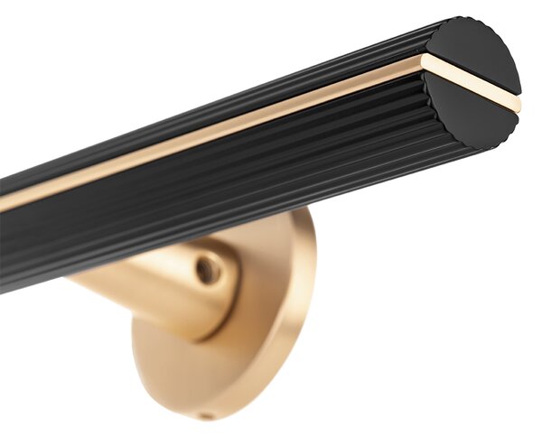 Mâner de ușă Kuchinox Maio II, negru-auriu mat, LAV-KMO_700A