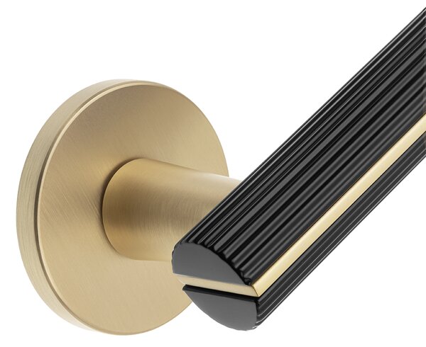 Mâner de ușă Kuchinox Maio II, negru-auriu mat, LAV-KMO_700A