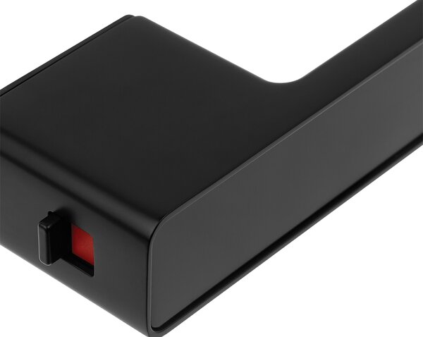 Kuchinox Sombra, mâner de ușă cu cheie și încuietoare interioară, negru mat, LAV-KMB_900A