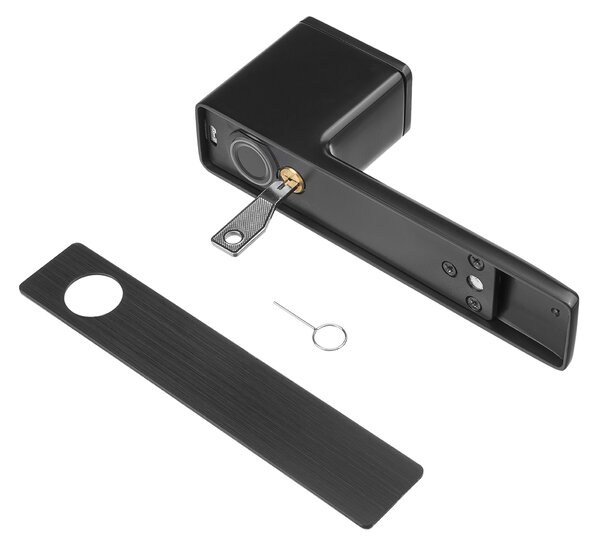 Mâner de ușă Kuchinox Tocco cu amprentă electronică sau cheie, negru, LAV-KCC_900D