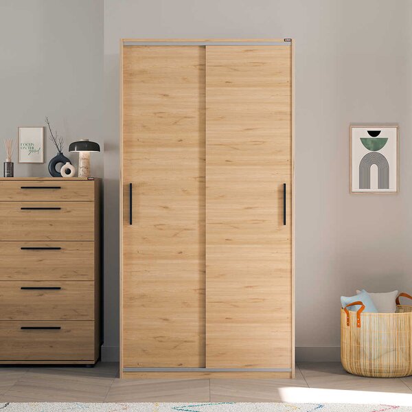 Dulap Haine Adore Slide Compact, 2 usi glisante, 94x182x52 cm