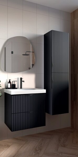 Cersanit Tirso, dulap suplimentar mic 400x447x551 mm, negru mat, S1017-008