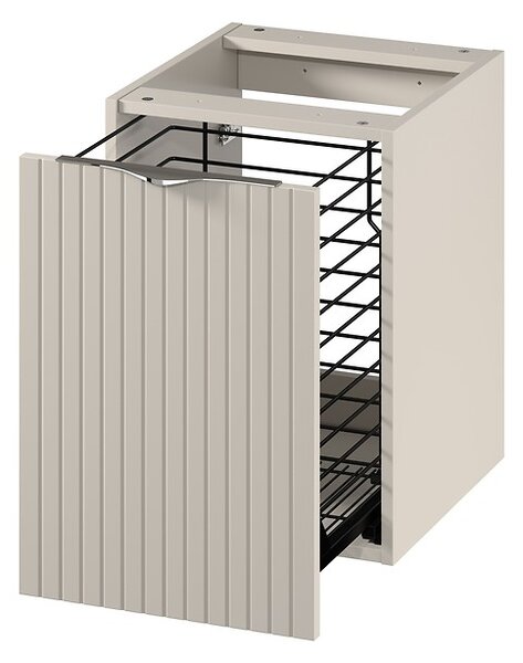 Cersanit Tirso, dulap suplimentar jos cu coș de rufe 400x446x551 mm, bej mat, S1017-030