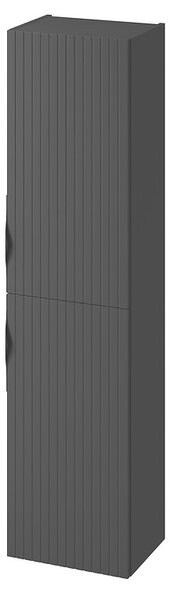 Cersanit Tirso, dulap înalt suspendat 400x302x1600 mm, negru mat, S1017-009