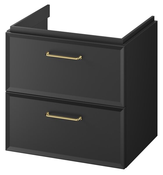 Cersanit Mille, mobilier pentru lavoar 594x446x551 mm, negru mat, S1021-002