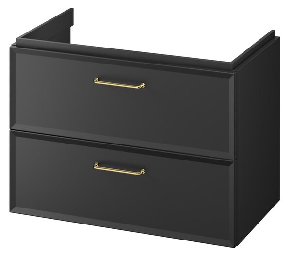 Cersanit Mille, mobilier pentru lavoar 794x446x551 mm, negru mat, S1017-003