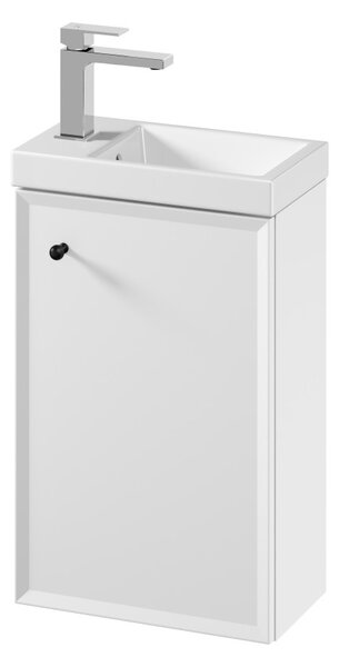 Cersanit Mille, mobilier WC suspendat 392x214x590 mm + lavoar ceramic Como, alb mat, S801-568
