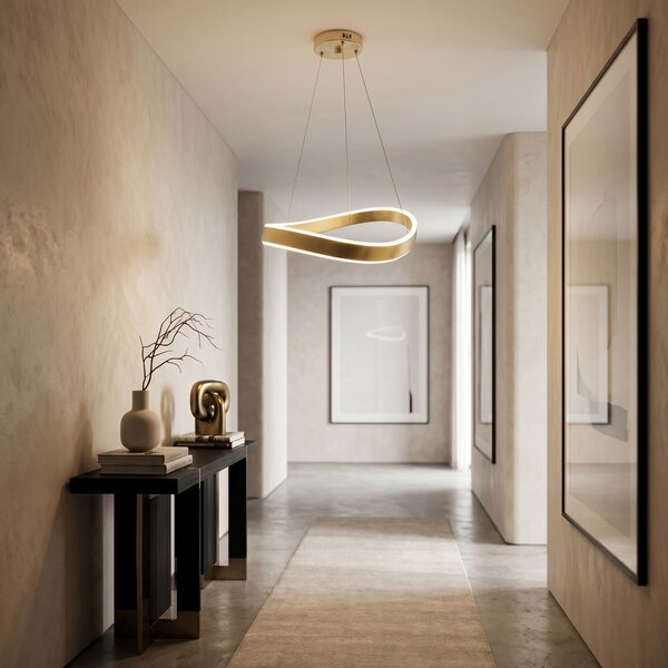 LAMPĂ DE TAVAN SUSPENDATĂ SWE065-CP 40cm BRUSH GOLD
