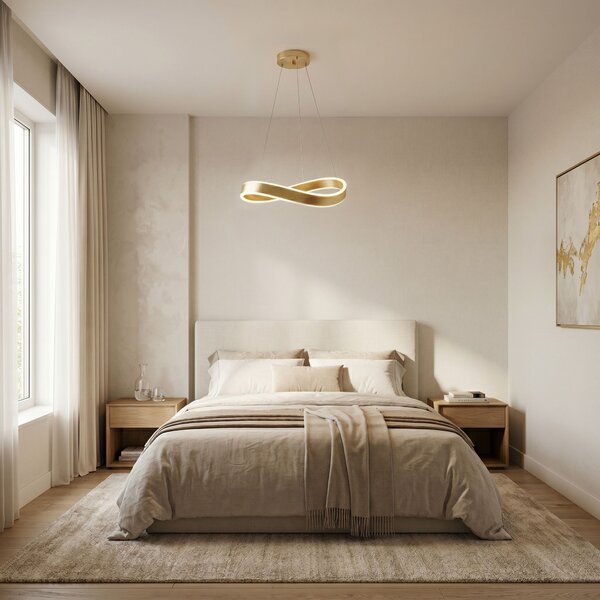 LAMPĂ DE TAVAN SUSPENDATĂ SWE065-CP 40cm BRUSH GOLD