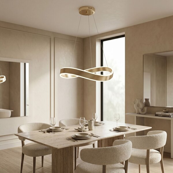 LAMPĂ DE TAVAN SUSPENDATĂ SWE067-CP 60cm BRUSH GOLD
