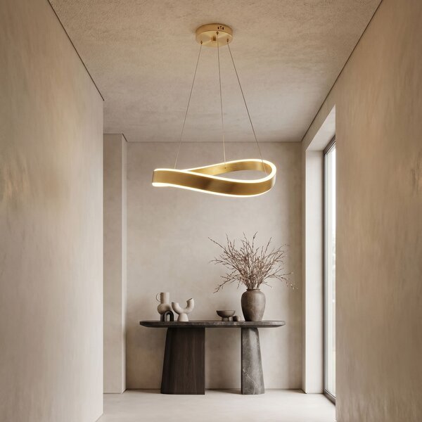 LAMPĂ DE TAVAN SUSPENDATĂ SWE067-CP 60cm BRUSH GOLD
