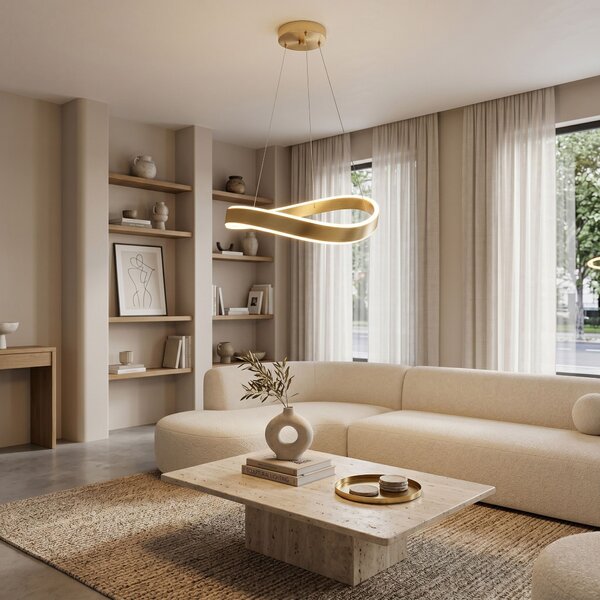 LAMPĂ DE TAVAN SUSPENDATĂ SWE067-CP 60cm BRUSH GOLD