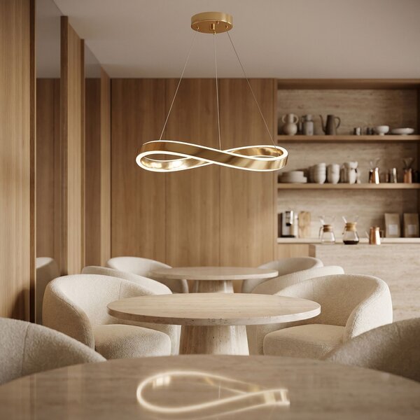 LAMPĂ DE TAVAN SUSPENDATĂ SWE068-CP 80cm GOLD