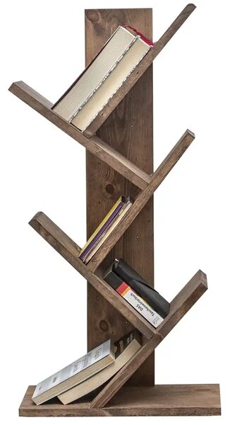 Biblioteca Cady culoare nuc 90 cm