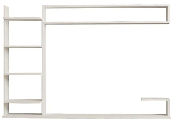 Comoda tv pentru perete cu raft, culoare alb 180 cm