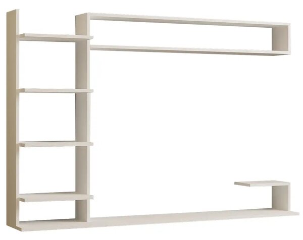 Comoda tv pentru perete cu raft, culoare alb 180 cm