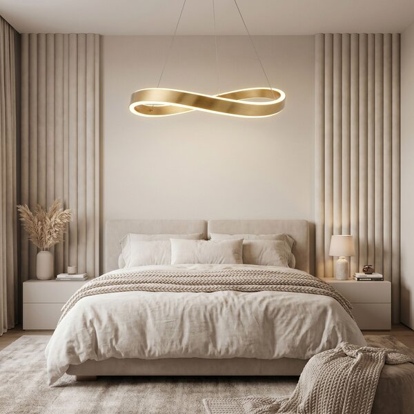 LAMPĂ DE TAVAN SUSPENDATĂ SWE069-CP 80cm BRUSH GOLD