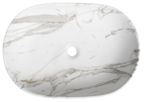 Sapho Sapho, lavoar ceramic de blat CALEO 60x42cm, bianco carrara, CA590BC