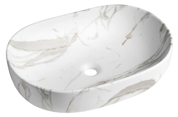 Sapho Sapho, lavoar ceramic de blat CALEO 60x42cm, bianco carrara, CA590BC