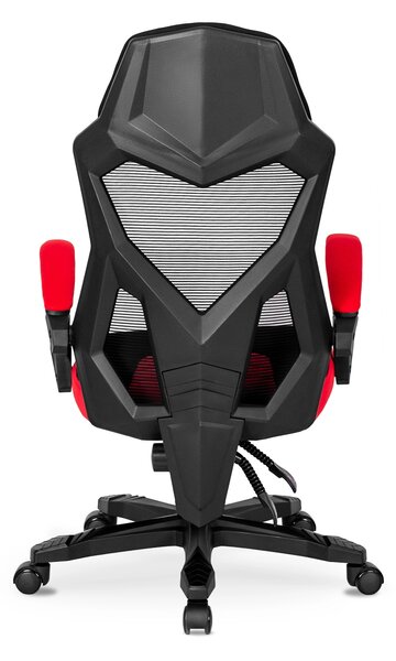 JAKS Scaun de gaming BING negru roșu