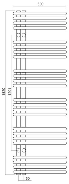 Sapho Radiator Sapho, NYMPHA 500x1520mm, cromat, LLN152